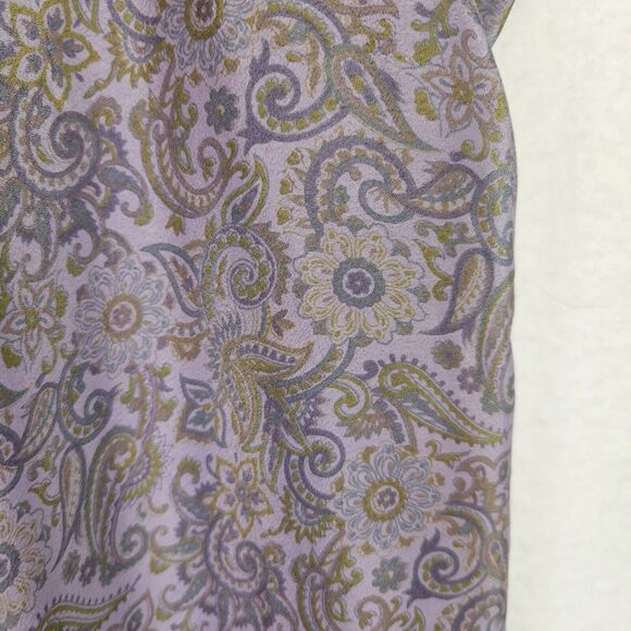 Mamey Womens Tank Cover Up Midi Slip Dress Size Medium Purple Paisley Pattern - Picture 4 of 7